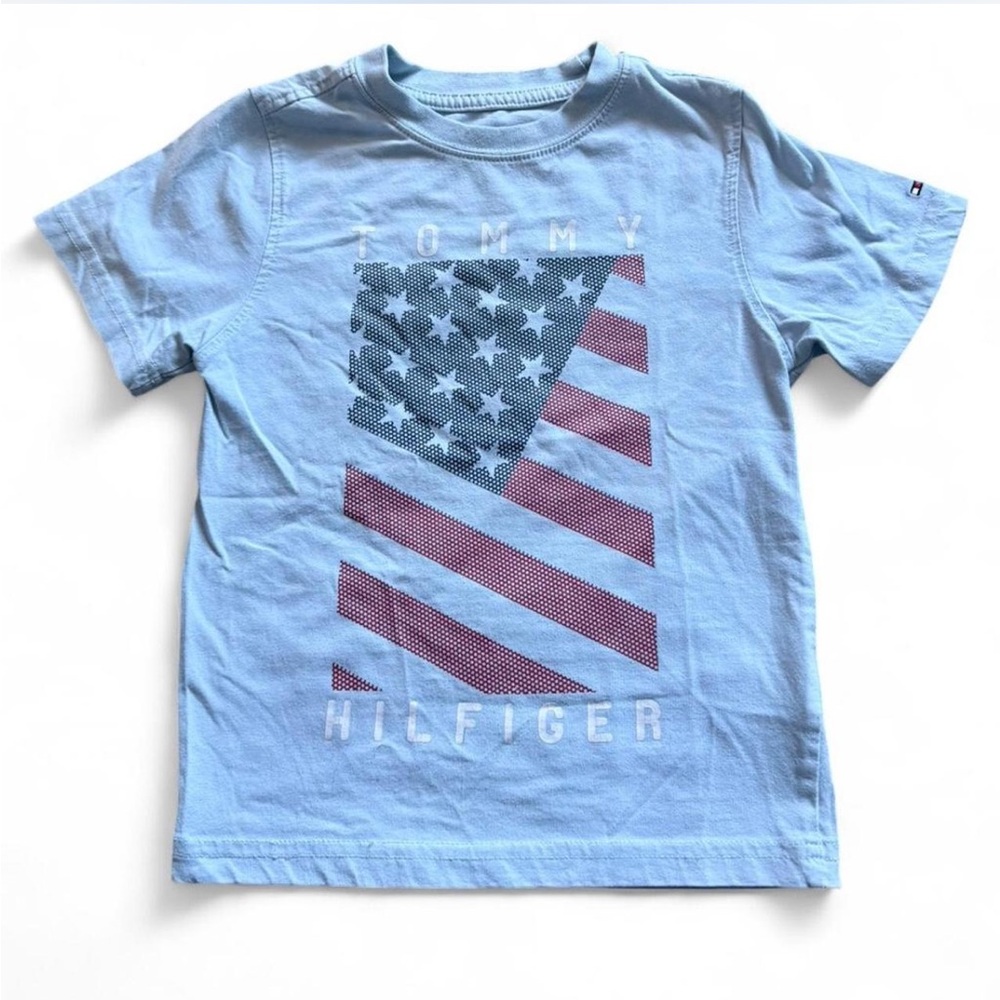 Tommy Hilfiger Kids Light Blue Flag Tee